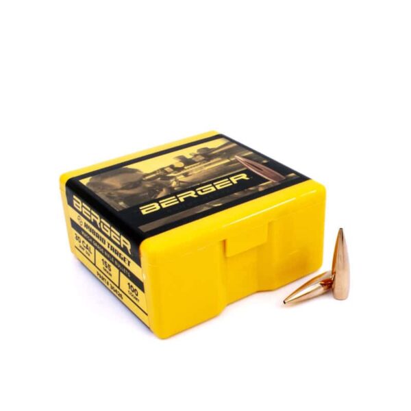 Berger 30 Caliber 155 Grain Hybrid Target Rifle Bullet Box of 100 - Image 2