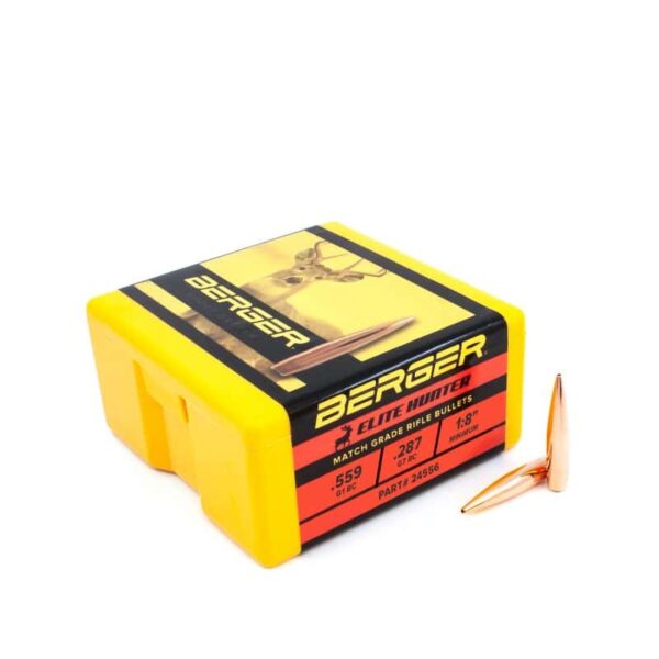 Berger 6 mm 108 Grain Elite Hunter Rifle Bullet Box of 100 - Image 2