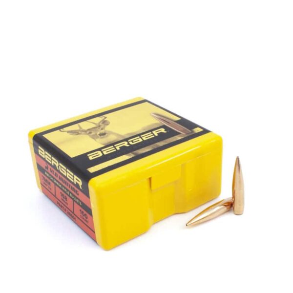 Berger 7 mm 168 Grain Very Low Drag (VLD) Hunting Rifle Bullet Box of 100 - Image 2