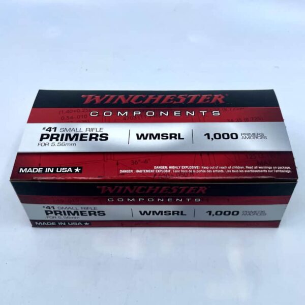 Winchester Small Rifle 5.56mm NATO-Spec Military Primers #41 1000 count