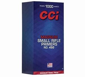CCI Small Rifle Magnum Primers #450 Box of 1000
