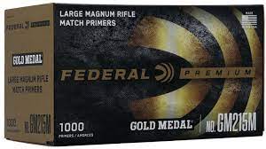 Federal Gold Medal Large Rifle Magnum Primers #215M Box of 1000