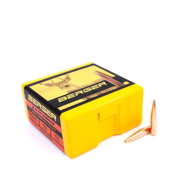 Berger 25 Caliber 133 Grain Elite Hunter Rifle Bullet Box of 100 - Image 2